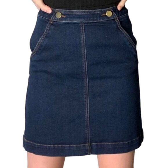Ann Taylor Loft Womens 2 Denim Mini Skirt NWT‎ - Picture 1 of 10